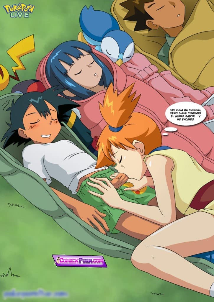 Porno Pokemon Ash Follando con Misty y Dawun xxx comics hentai 11