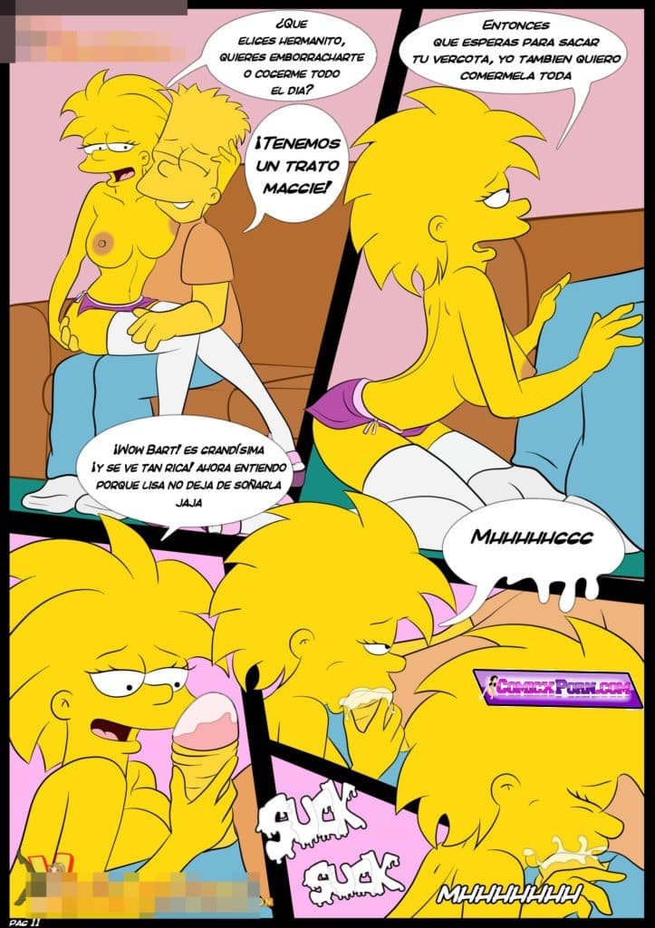 Komik Hentai Los Simpsons Maggie xxx Follando con Bart incesto 11