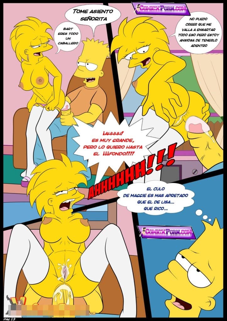 Komik Hentai Los Simpsons Maggie xxx Follando con Bart incesto 13
