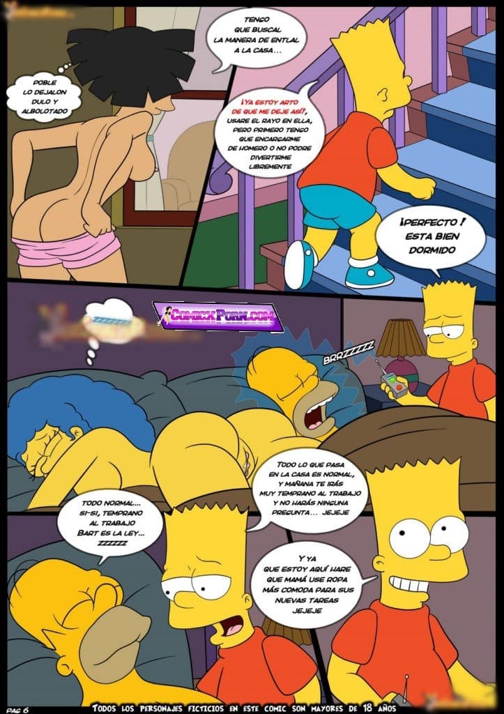 Los Simpsons Porno incesto Marge y Bart Follando 7