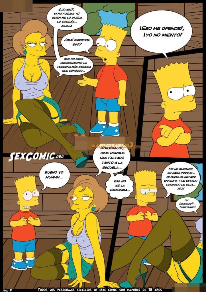 Los Simpsons xxx Edna Krabappel Follando con Bart 10