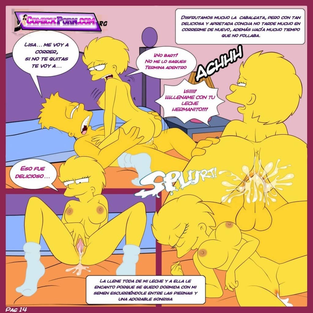 Simpsons Hentai Incesto Bart y Lisa Follando comics porno anime 14