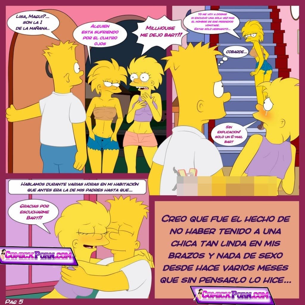 Simpsons Hentai Incesto Bart y Lisa Follando comics porno anime 6