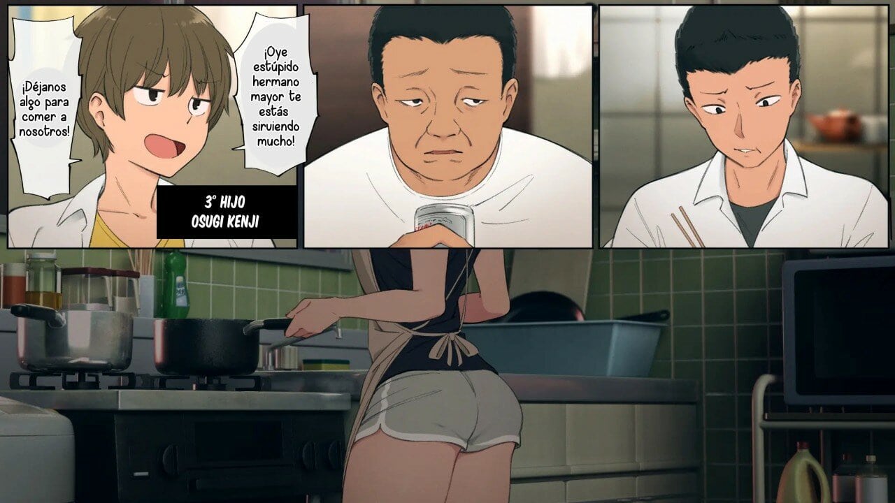 Una linda Onee chan que cuida de su numerosa familia 009