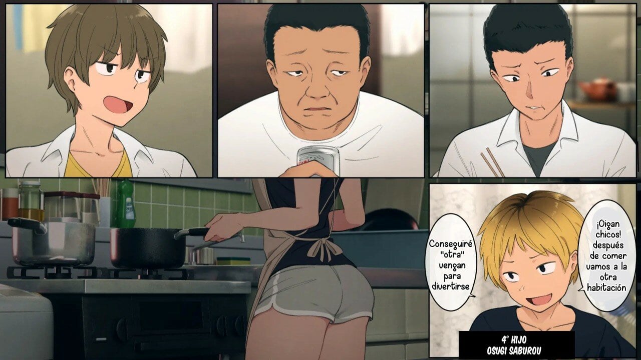 Una linda Onee chan que cuida de su numerosa familia 010