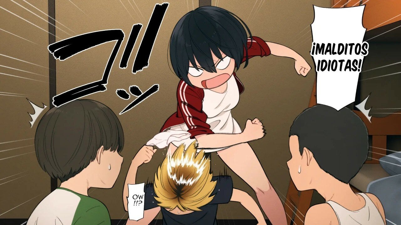 Una linda Onee chan que cuida de su numerosa familia 026