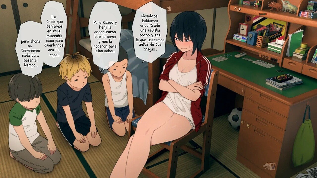 Una linda Onee chan que cuida de su numerosa familia 034