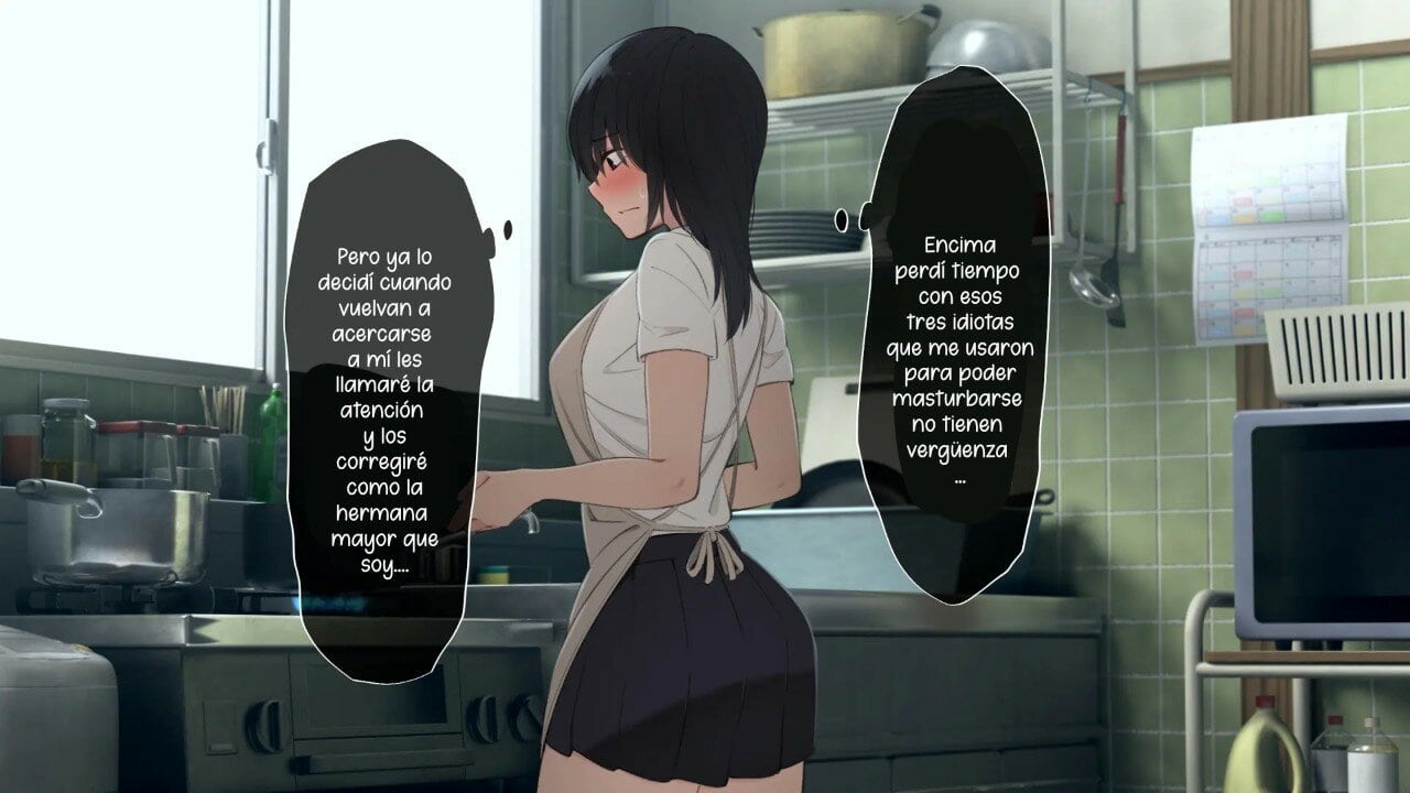 Una linda Onee chan que cuida de su numerosa familia 056