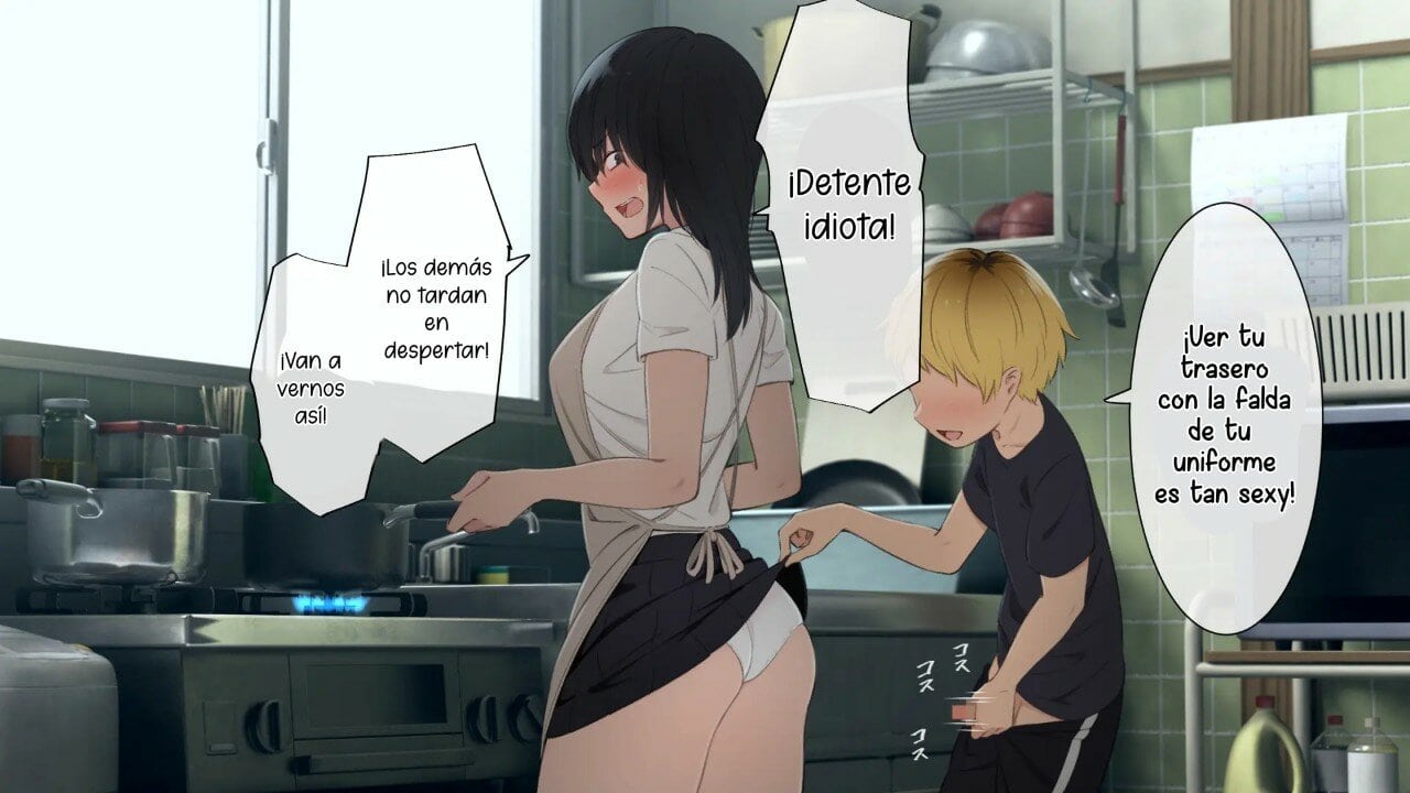 Una linda Onee chan que cuida de su numerosa familia 061