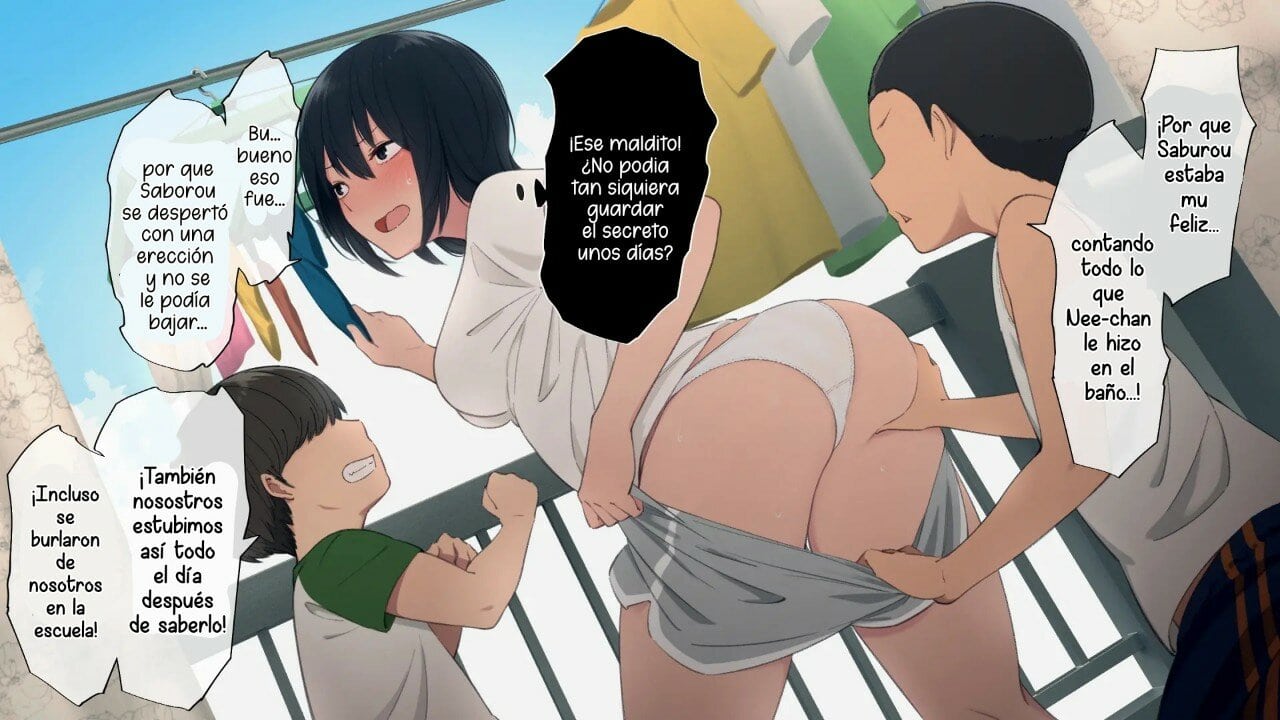 Una linda Onee chan que cuida de su numerosa familia 078