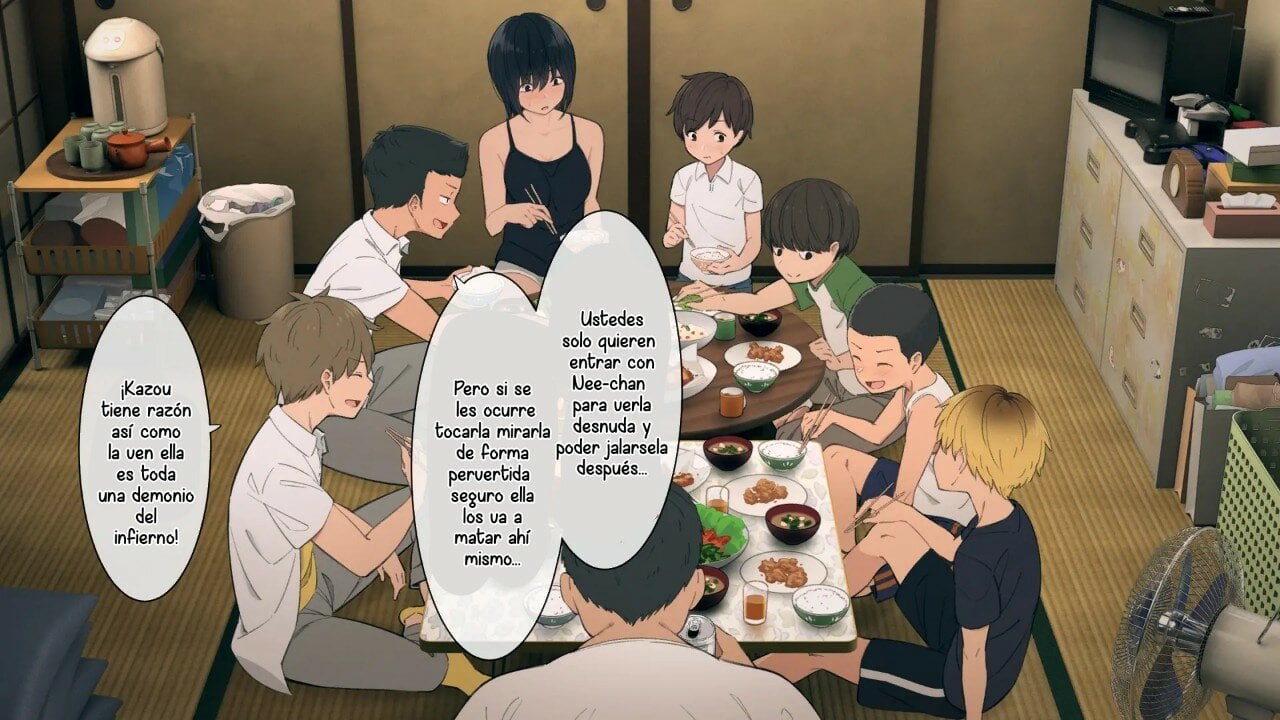 Una linda Onee chan que cuida de su numerosa familia 110