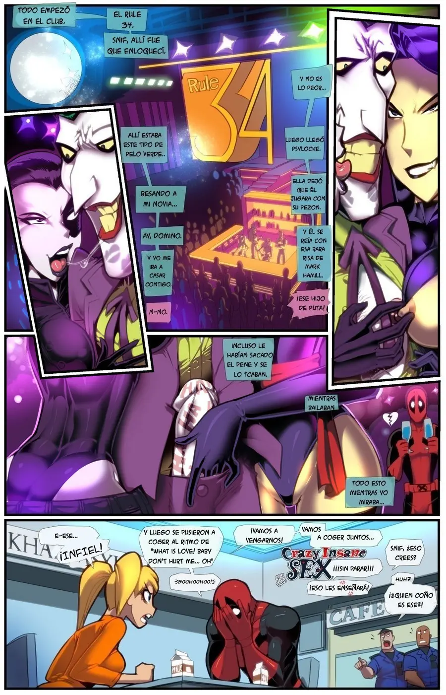 Sexo Loco Entre Deadpool Y Harley Quinn