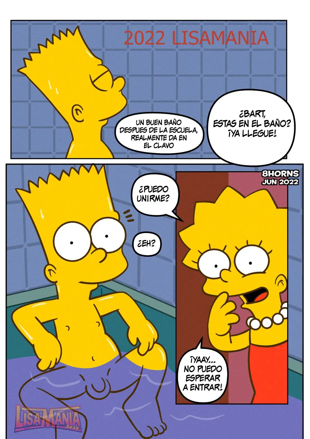 Lisamania: Baño Con Bart 23 eso no es justo verdad 2