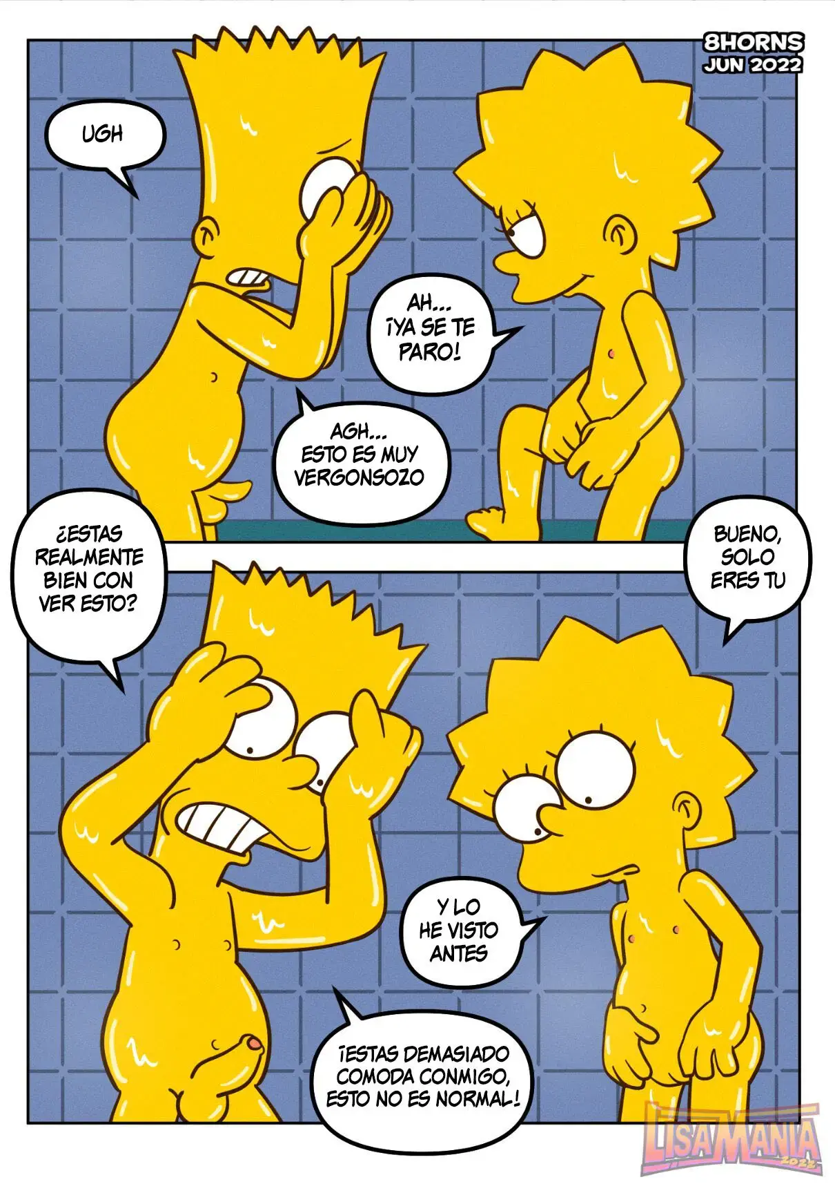 Lisamania: Baño Con Bart 28 eso no es justo verdad 7